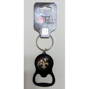🏈🆕 NEW ORLEANS SAINTS KEYCHAIN/BEVERAGE BOTTLE OPENER WITH KEY RING - NFL